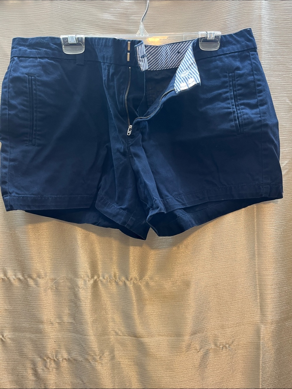 jcpenney Navy High-Rise Cotton Blend Shorts